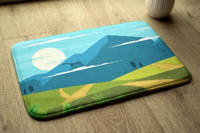 Tapis salle de bain Vue sur la montagne