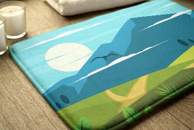 Tapis salle de bain Vue sur la montagne