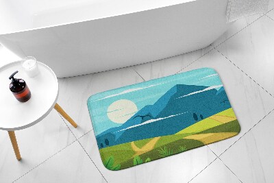 Tapis salle de bain Vue sur la montagne