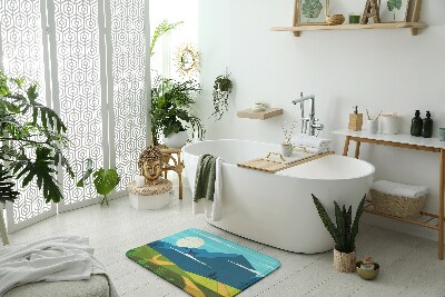 Tapis salle de bain Vue sur la montagne