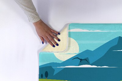 Tapis salle de bain Vue sur la montagne