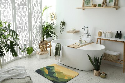 Tapis de salle de bain Montagnes géométriques