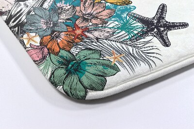 Tapis de bain Oiseaux fleurs