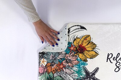 Tapis de bain Oiseaux fleurs