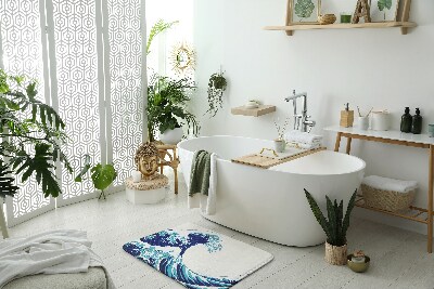 Tapis bain Vague océan mer