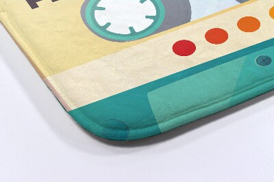 Tapis salle de bain Cassette rétro