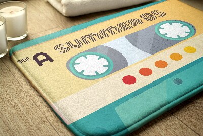 Tapis salle de bain Cassette rétro
