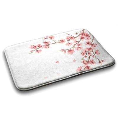 Tapis salle de bain Fleurs japonaises