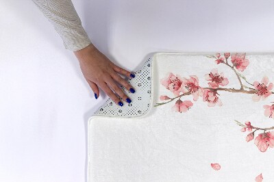 Tapis salle de bain Fleurs japonaises