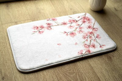 Tapis salle de bain Fleurs japonaises