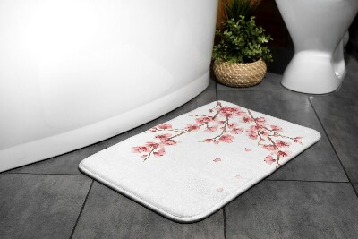 Tapis salle de bain Fleurs japonaises