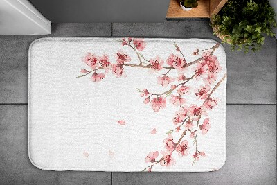 Tapis salle de bain Fleurs japonaises