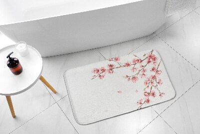 Tapis salle de bain Fleurs japonaises