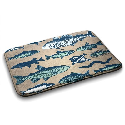 Tapis bain Motif poisson