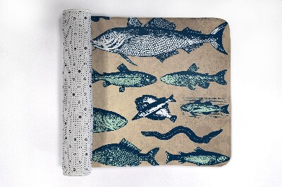 Tapis bain Motif poisson