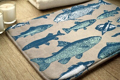 Tapis bain Motif poisson