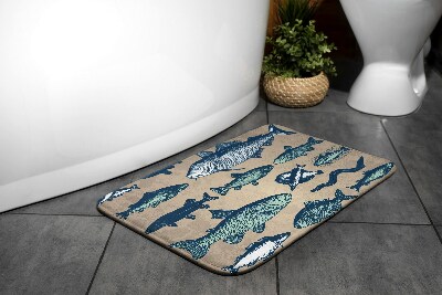 Tapis bain Motif poisson
