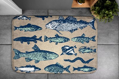 Tapis bain Motif poisson