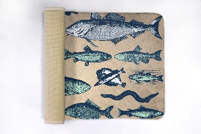 Tapis bain Motif poisson