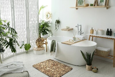 Tapis bain Bûches de bois