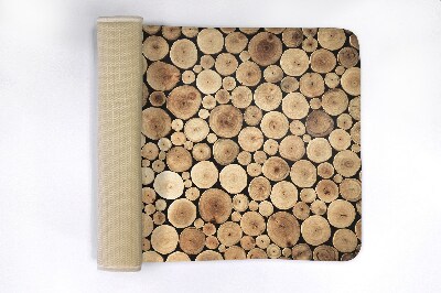 Tapis bain Bûches de bois