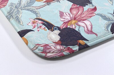 Tapis de bain Oiseaux fleurs