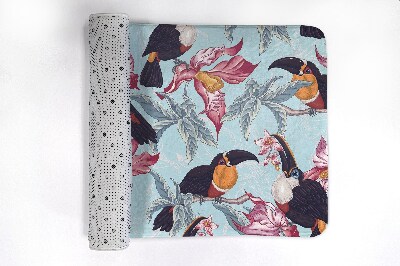 Tapis de bain Oiseaux fleurs