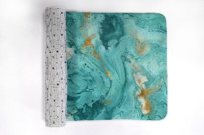 Tapis de salle de bain Marbre turquoise