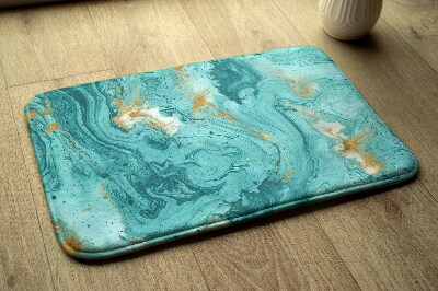 Tapis de salle de bain Marbre turquoise