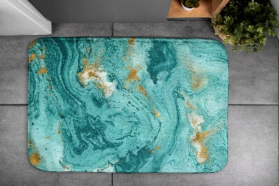 Tapis de salle de bain Marbre turquoise