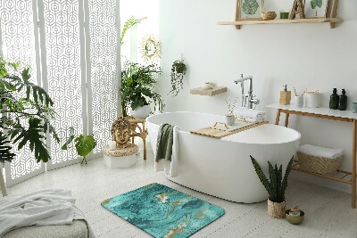 Tapis de salle de bain Marbre turquoise