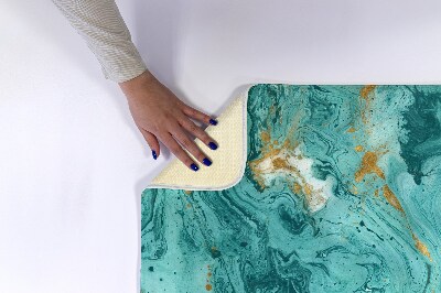 Tapis de salle de bain Marbre turquoise