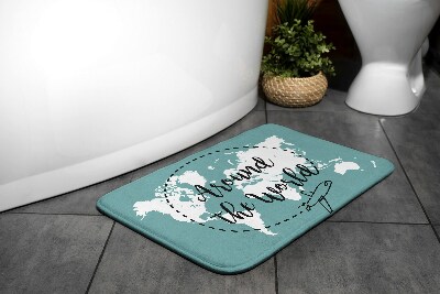 Tapis bain Carte du monde