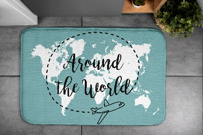 Tapis bain Carte du monde