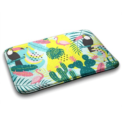 Tapis de bain Oiseaux plantes abstraction