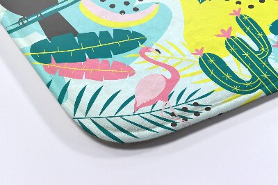 Tapis de bain Oiseaux plantes abstraction