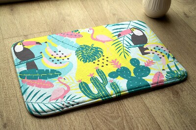 Tapis de bain Oiseaux plantes abstraction