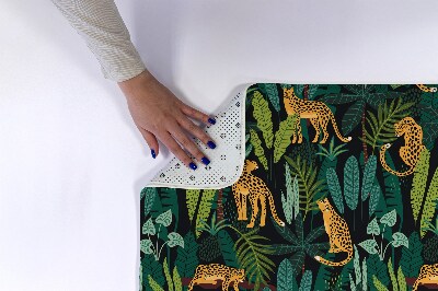 Tapis de salle de bain Animaux guépard plantes