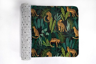 Tapis de salle de bain Animaux guépard plantes