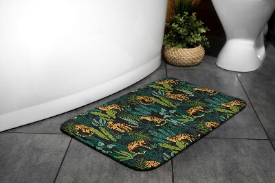 Tapis de salle de bain Animaux guépard plantes