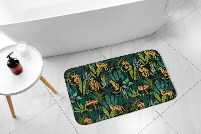 Tapis de salle de bain Animaux guépard plantes