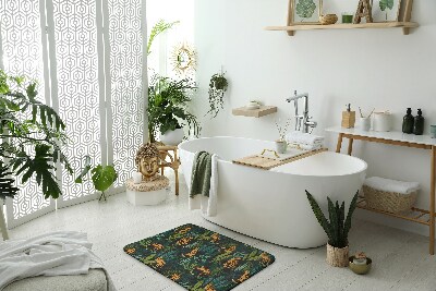 Tapis de salle de bain Animaux guépard plantes
