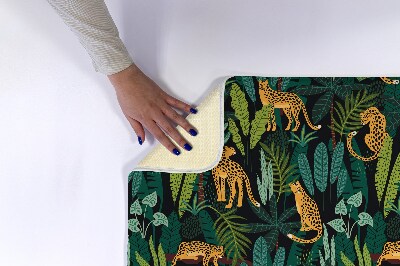 Tapis de salle de bain Animaux guépard plantes