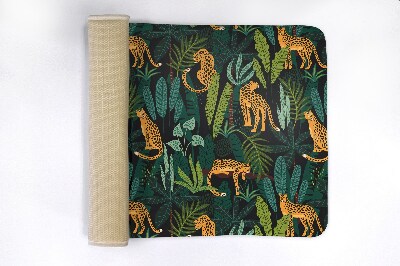 Tapis de salle de bain Animaux guépard plantes
