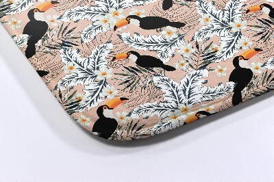 Tapis salle de bain Plantes pour oiseaux toucans
