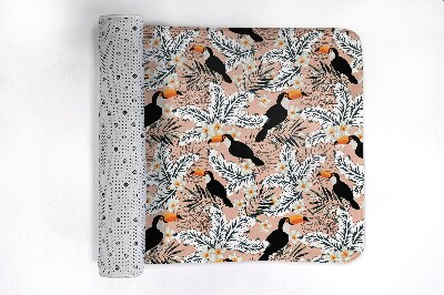 Tapis salle de bain Plantes pour oiseaux toucans