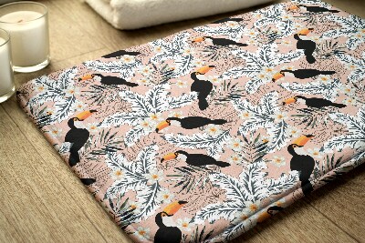 Tapis salle de bain Plantes pour oiseaux toucans