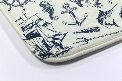 Tapis bain Symboles de la mer