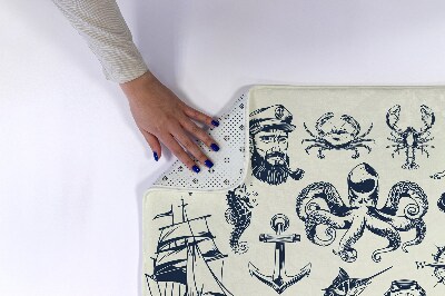 Tapis bain Symboles de la mer