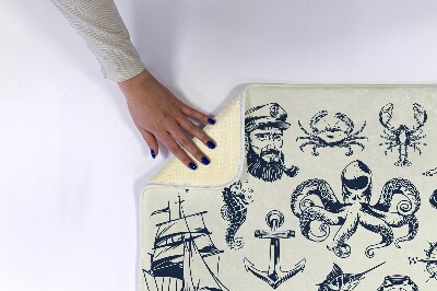 Tapis bain Symboles de la mer